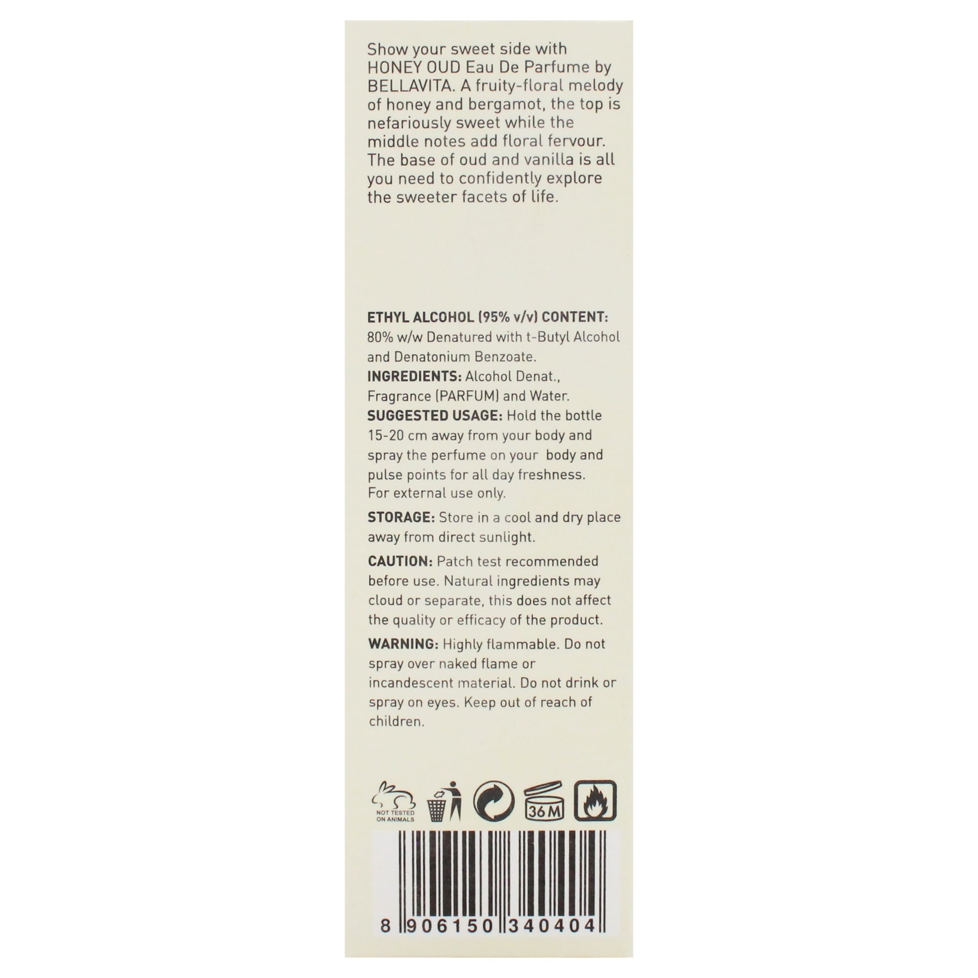 BellaVita Honey Oud Eau De Parfum Unisex Perfume 